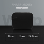 Volkano Wrap series 13.3" Laptop sleeve Black - Image 10