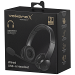 VolkanoX Chat Mk2 Series Wired USB Headset - Graphite - Image 5