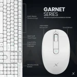 VolkanoX Garnet Bluetooth Wireless Keyboard and Mouse Combo - White - Image 10