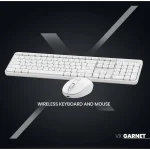 VolkanoX Garnet Bluetooth Wireless Keyboard and Mouse Combo - White - Image 12