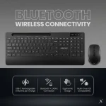 VolkanoX Gem Bluetooth Wireless Keyboard and Mouse - Black - Image 16