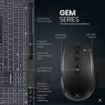 VolkanoX Gem Bluetooth Wireless Keyboard and Mouse - Black - Image 17