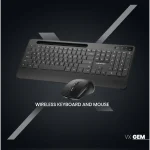 VolkanoX Gem Bluetooth Wireless Keyboard and Mouse - Black - Image 19