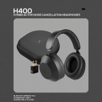 VolkanoX H400 Hybrid Active Noise Cancellation Headphones - Black - Image 3