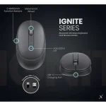 VolkanoX Ignite Bluetooth Wireless Keyboard and Mouse Combo - Graphite - Image 20