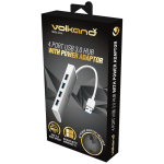 VolkanoX Media Series 4-Port USB Hub with Power Cable - Image 3