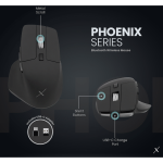 VolkanoX Phoenix Bluetooth Wireless Mouse - Graphite - Image 13