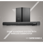 VolkanoX Supersonic 2 Series 2.1 200w Soundbar System with Wireless Subwoofer - Black - Image 6