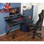 VX Gaming Donahue Gaming Desk - Black with Headphone Hook - Image 8