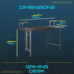 VX Gaming Saturn Gaming desk - with Desk Mat - Image 16