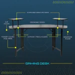 VX Gaming Saturn Gaming desk - with Desk Mat - Image 21