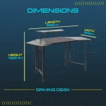 VX Gaming Saturn Gaming desk - with Desk Mat - Image 23