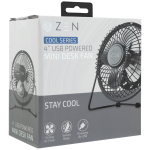 ZEN Cool Series 4" Mini Desk Fan - Black - Image 4