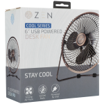Zen Cool Series 6in Desk Fan - Copper - Image 5