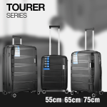 Travelwize Tourer PP 3Pc 4-wheel Spinner Luggage Set Black - Image 5