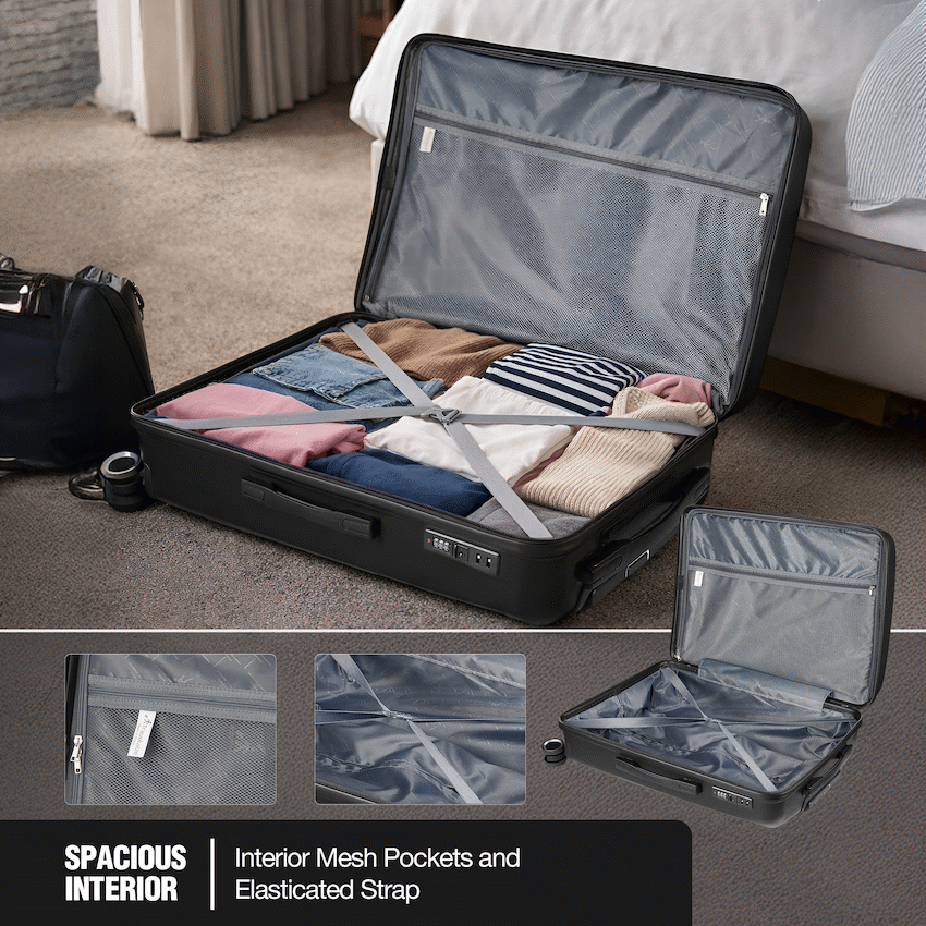 travelwize-tourer-pp-3pc-4-wheel-spinner-luggage-set-black-6 Travelwize Tourer PP 3Pc 4-wheel Spinner Luggage Set Black - Image 6