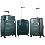 Travelwize Tourer PP 3Pc 4-wheel Spinner Luggage Set Petrol - Image 4