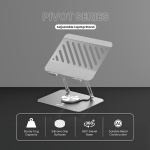 Volkano Pivot Multifunctional Swivel Adjustable Aluminium Laptop Stand - Image 2