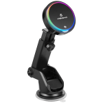 Volkano Sentinel Series Qi2.2 Magnetic Wireless Charging Car Dash Mount Phone Holder - Black